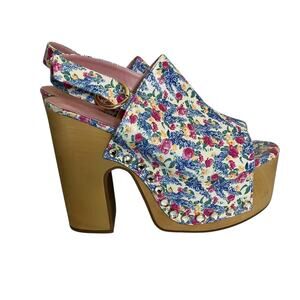 Sugar Thrillz Dolls Kill Cottage Floral Platform Heels Size 10M